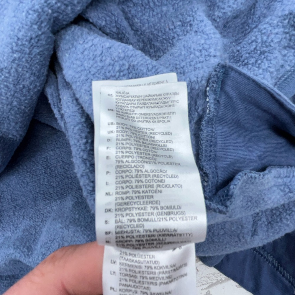 Adidas Hoodie Women Medium Blue White Sweatshirt Sweater Spell Out Logo * - Picture 10 of 14